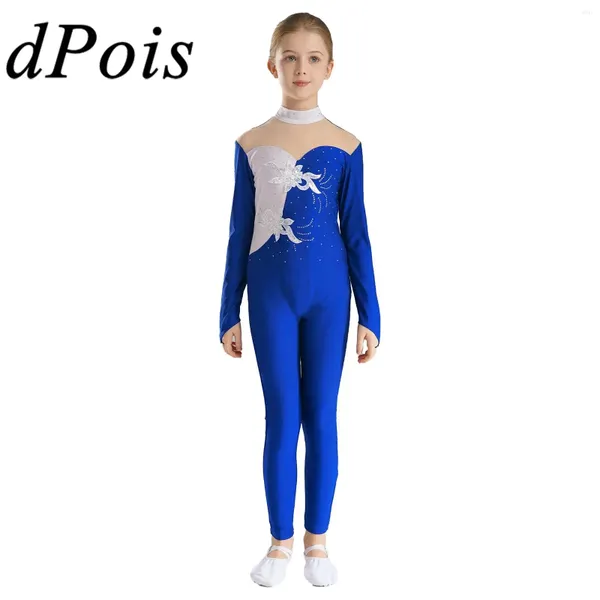 Juchons de gymnastique pour enfants pour les filles pour filles manches longues body combinaison ballet danse justaucorps acrobatic