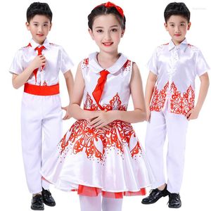 Stage Wear Kids Sequins Pettiskirt Princess Dancing Dress Show Salsa Cha Samba Tango Sets Ballroom Latin Tops Pants For Boys Girls