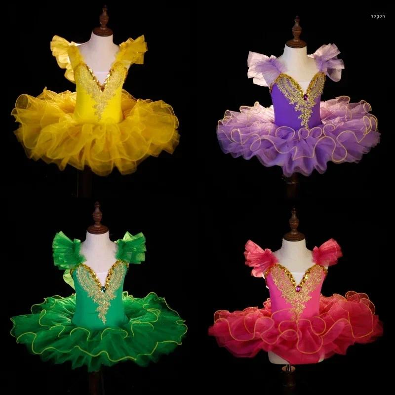 Bühnenbekleidung Kinder Kleinkind Ballerina Ballet Tutu Tanzkleid Kinder Swan Lake Tanz Kostüme Kleidung Teen Girls Ballsaal Outfits