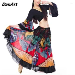 Stage Wear Ladies Belly Dance Performance Rok Women Gypsy Spaans Flamenco Oriental Costume Practice Training Suit 720 Degree