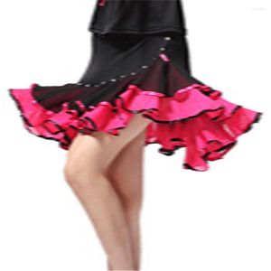 Stage Wear Ladies Latin Dance Skirts Diamond Short Square volwassen moderne uitvoeringswedstrijd