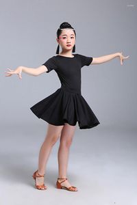 Stage Draag Latin Ballroom Dance Dress Jumpsuits Girls Performance Suit Kids Top Roks Sets Competities Kostuums