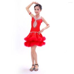 Stage Wear Latin Dance Kostuums Sexy Senior Spandex Stenen Jurk Voor Meisjes Concurrentie Jurken S-4XL A15