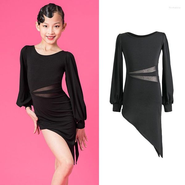 Vêtements de scène robe de danse latine pour les filles à manches longues robinet tenue Costume vêtements de créateur Salsa Dancewear robes de mode JL2523