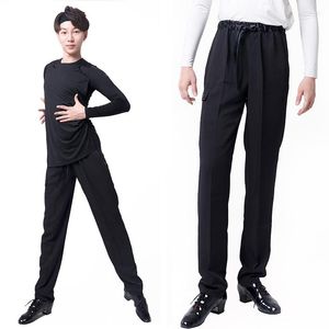 Ropa de escenario, pantalones de baile latino, traje de hombre, pantalones de práctica de salón de baile negros, ropa de diseñador, ropa de baile, traje de baile moderno JL3267