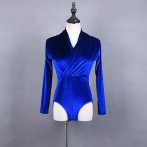 Stage Wear Latin Dance Tops Femme Sexy Femmes Costumes Robe Standard Vêtements de pratique Robes de compétition à manches longues