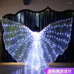 Stage Wear LED Rainbow Wings Adulte Enfants Costume Cirque Lumière Costumes Lumineux Spectacle de Fête Isis Dancewear