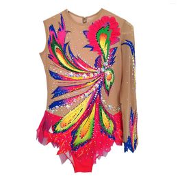 Stage Wear LIUHUO personnalisé justaucorps de gymnastique rythmique filles femmes compétition de danse verte Unitards