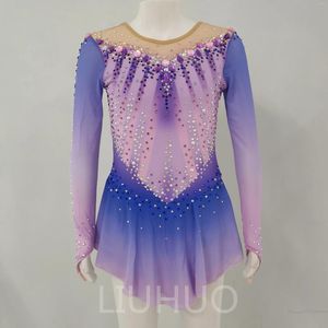 Vêtements de scène LIUHUO Vêtements de performance de patinage artistique Classement personnalisé Violet pour enfants