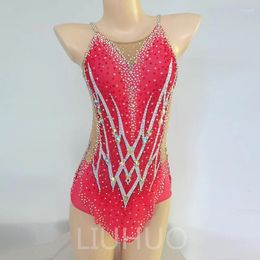 Stage Wear Liuhuo Rhythmic Gymnastics Tuchard Competitieve prestaties Red Red Red