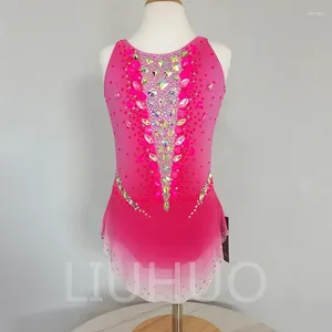 Stage Wear Liuhuo Rhythmic Gymnastics Tuchard Pink Competitief Performance Pak