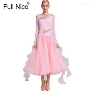 Stage Wear Luxe Ballroom Dance Dress Modern Long Sleeve Les Flamenco Rumba Samba Waltz Standard Practice