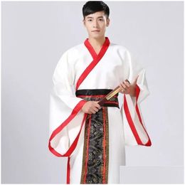 Stage Wear Hommes Hanfu Adt Vêtements traditionnels chinois Danse folklorique Costume ancien Performance Chanteurs Tang Costume Festival Outfit Drop de Ottpt