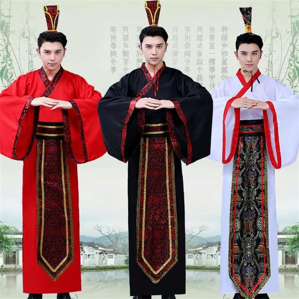 Stage Wear Hommes Hanfu Adulte Traditionnel Chinois Vêtements Danse Folklorique Costume Ancien Performance Chanteurs Costume Festival Tenue