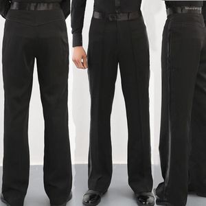 Stage Wear Pantalon de performance pour hommes Pantalon de tango noir Hommes Garçons Vêtements de danse Hommes Chacha Samba Rumba Danse latine Salle de bal