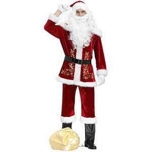 Stage Wear Hommes Santa Claus Cosplay Venez Père Noël Déguisement Nouvel An Noël Costume Costume Adulte Homme Noël Vient T220901