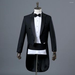 Stage Wear Men's Tuxedo Magic Performance Conductor Costume Artist's Jazz Suit Dance Competition