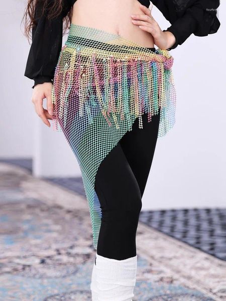 Stage Wear Mesh Belly Dance Disfraz Sari Jazz para adultos Lectins Halloween Hip Buff 2024 Latin Tassel Samba Mujer Árabe Falda oriental