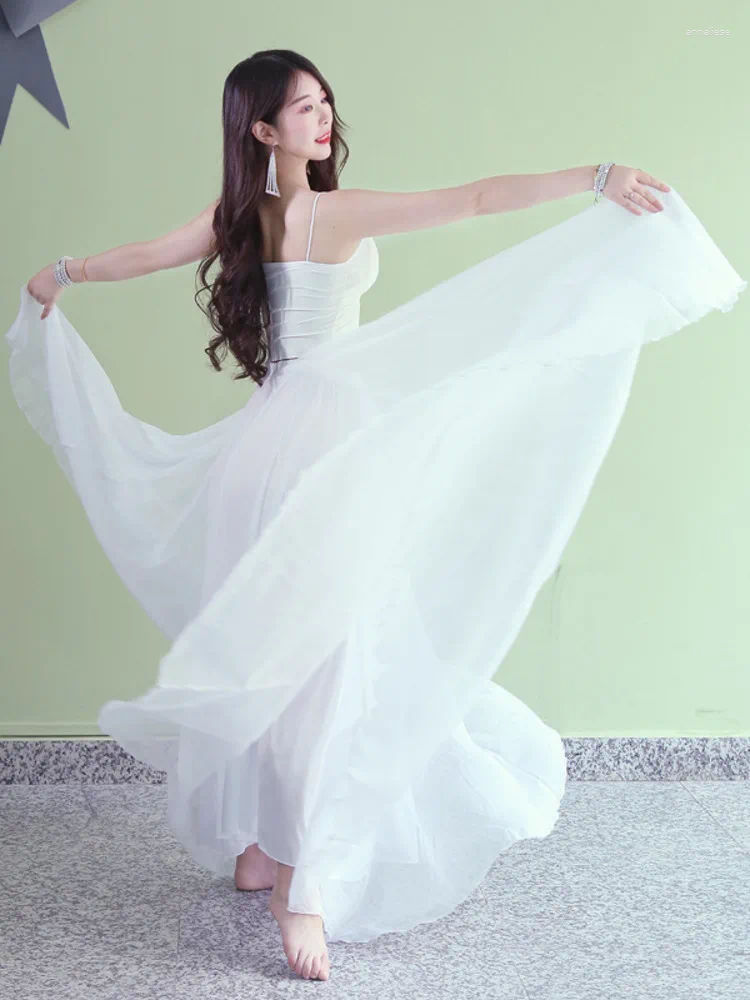Sahne Giyim Mesh Oryantal Dans Kadın Arap Takım Latin Sol Street Street Kentsel Caz Yüksek Bel Modern Göbek Klasik Sari Üstler Set
