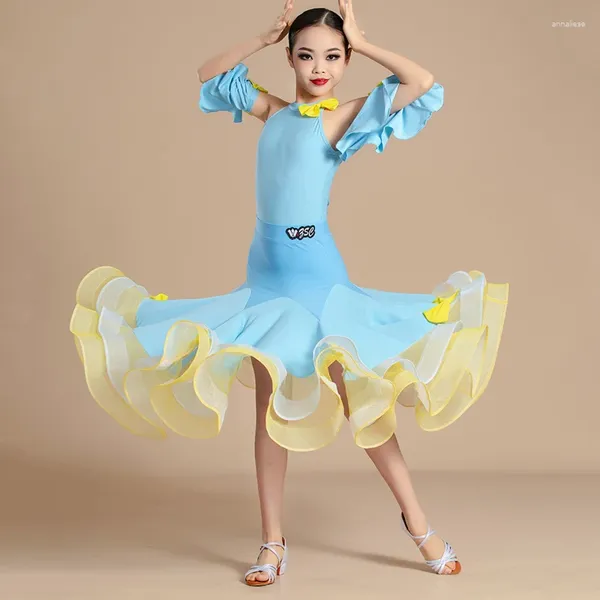 Etapa desgaste ropa de baile moderno niñas vestido de entrenamiento niños estándar nacional competencia de salón profesional DN17200