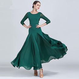 Stage Wear Modern Dance Women Ballroom Training Rok Waltz Rumba Tango Oefen Performance Pak Full-Skirted Dress S9035Stage