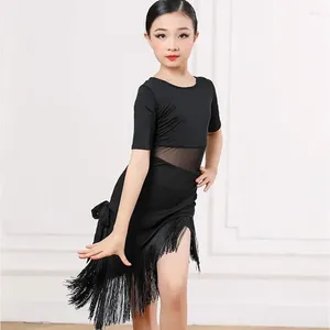 Ropa de escenario Chicas modernas Vestido de baile latino Chica Salón de baile Competencia para niños Niños Samba Salsa Cha Trajes de baile para niños