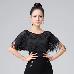 Stage Wear Costume de danse latine moderne Robe Forme Formation Femme Enseignant Show Etiquette Top