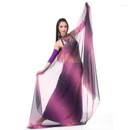 Stage Draag Multicolor Chiffon Belly Dancing Accessoires Scarf Light Texture Sjawls Women Dance Veils rechthoek 250 cm 120 cm