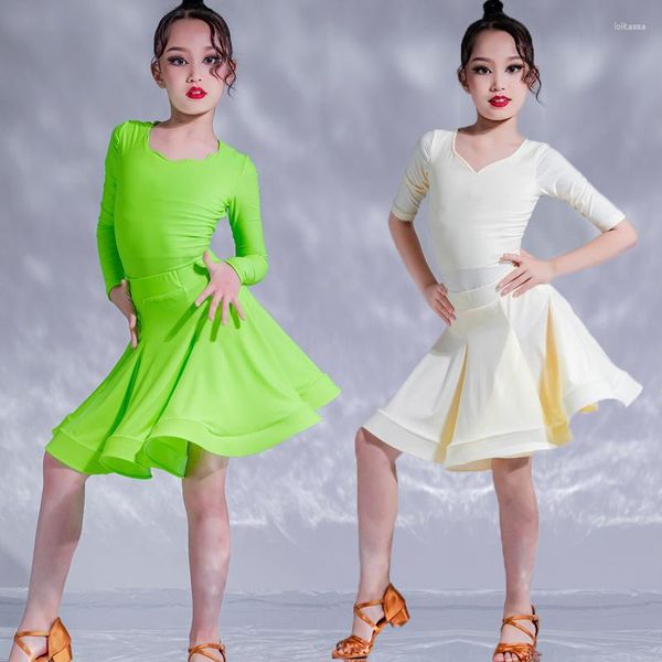 Robe de compétition de danse de salon Standard nationale pour filles Costume de pratique de danse latine professionnelle SL8681