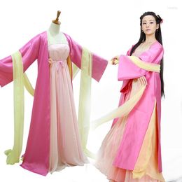 Escenario desgaste ni mantian aprendiz niña pequeña hua qiangu traje hanfu tv drama actriz rosa y púrpura 2 colores