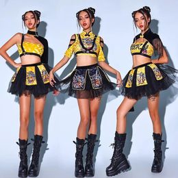 Stage Wear Discothèque Dj Gogo Dancer Tenues Chanteur 2023 Jazz Dance Costume Femmes Kpop Vêtements Costume de style chinois