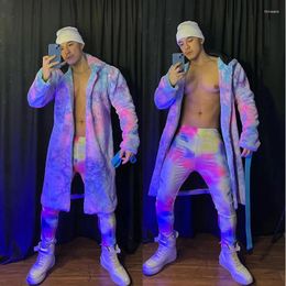 STAGE PEUR NIGHT CLUB Tie Dye Dancewear GOGO DANCER TIGNE PARTY RAVE COSS Festival Vêtements Muscle Man Dancing Costume VDB4494