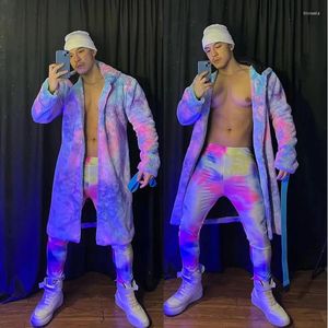 Stage Draag Nachtclub Tie Dye Dywear Gogo Dancer Outfit Party Rave Cloth Festival Kleding Muscle Man Dancing Costume VDB4494