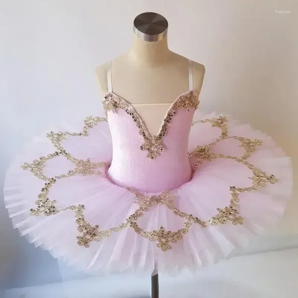 Stage Wear Dress Pink Ballet para chicas Tutu Tutu Kids Dance Disfraces de baile