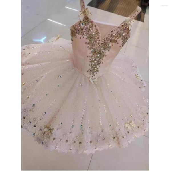 Ropa de escenario vestido de Ballet rosa TUTU profesional personalizado de gama alta muñeca de hadas danza niños adultos actuación mujeres