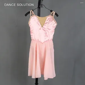 Portez une robe de tutu romantique Rose Spandex rose Spandex Camisole Ballet Robe de tutu romantique pour femmes pour femmes Costumes personnalisés B21074