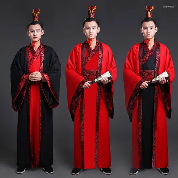 Etapa desgaste más tamaño 3xl hanfu hombres antiguos chinos conjuntos negros carnaval halloween cosplay traje traje para grande