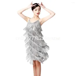 Stage Wear Plus Size S-3xl 1920s 30s dames Suars Suarssby Party Charleston Dress Girl Tassel Sequins