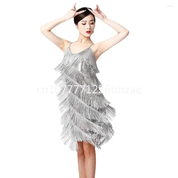 Wear plus taille S-3xl 1920s 30s Jupe à la suspension pour femmes Gatsby Party Charleston Robe Girl Tassel Sequins