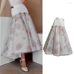 Stage Wear Polka Dot Ballroom Dance Rok Competitie Kleding Dames Prom Standaard Waltz Performance Costume Practice VDB3968