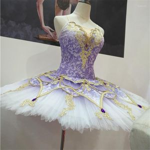 Etapa desgaste profesional 12 capas tamaño personalizado mujeres adulto ballet danza rendimiento tutú vestido púrpura