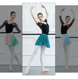 Stage Wear Professional Adult Rok Dance Dress Chiffon Ballet Skirts Dames Lyrische zachte veterballerina -kostuums