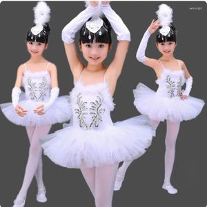 Stage Wear Professional Ballet Tutu Robe pour fille White Swan Lake Costume Filles Enfants Ballerine Enfants Dancewear