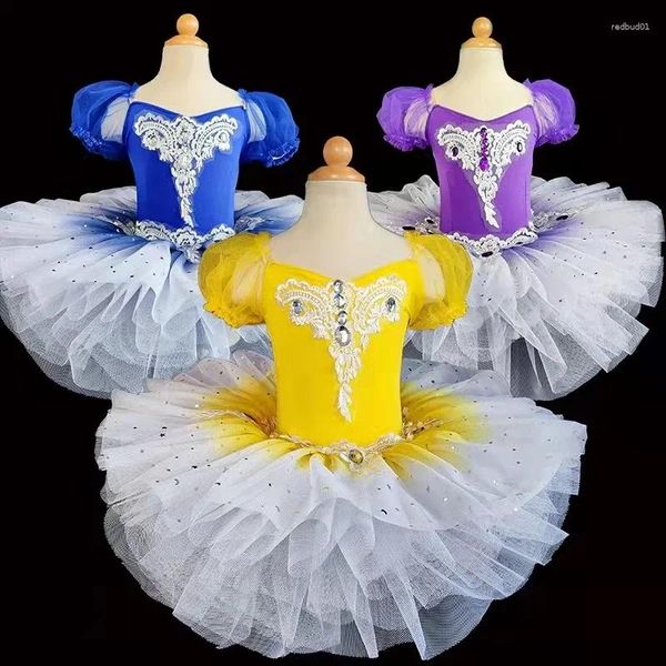 Etapa desgaste profesional ballet tutu para niña niños blanco cisne lago niño lentejuelas trajes de baile bailarina vestido niñas