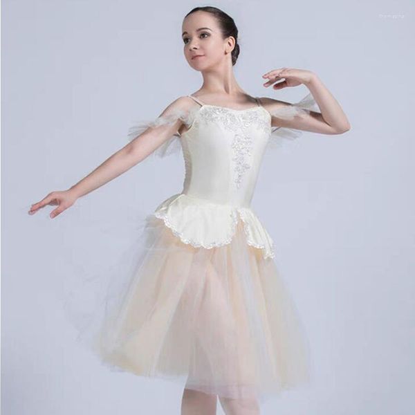 Stage Wear Ballet Professionnel Tutu Filles Robe Longue Ballerine Partie Adulte Performance Costume De Danse