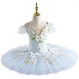 Stage Wear Ballet professionnel Tutu Swan Lake Plateau Romantique Ballerine Party Dance Costume Fleur Filles BaleDress Femmes