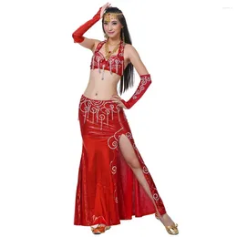 Vêtements de danse de ventre professionnels pour les tenues de performance Bollywood Dancer Costumes Pailled Dancing Tenue de danse