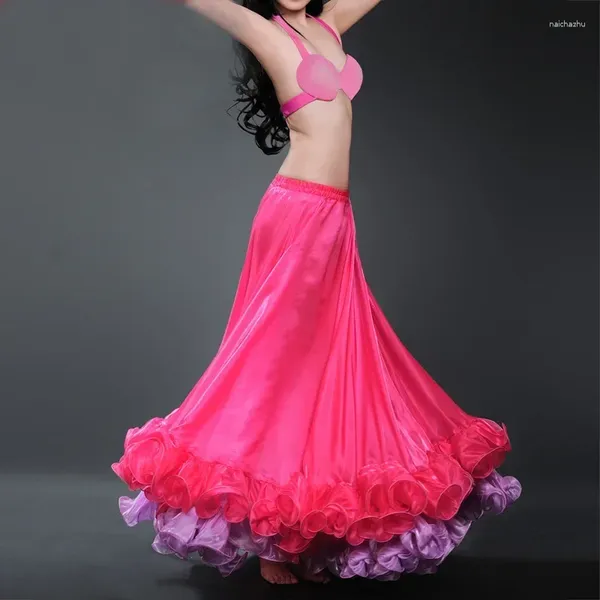 Scary Wear Professional Belly Dance Costume Waves Jupe Robe avec S Push Carnival Bollywood