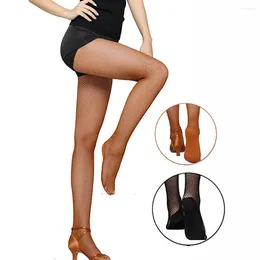 Stage Wear Professional Hard Mesh Panty Latin Dance Fishnet Kousen Competitie Speciale panty Sole Non Slip Bone Line Oxford Socks