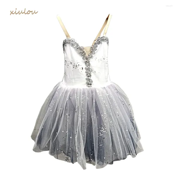 Stage Wear Professionnel Longue Jupe De Ballet Femmes Tutu Robe Adulte Enfants Swan Cosumes Danse Filles Performance Vêtements